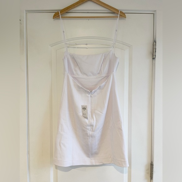 Abercrombie & Fitch Square Neck Open Back Mini Dress White - S - Picture 4 of 5